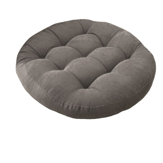 Tufted Round Floor Cushion - 1411-Grey