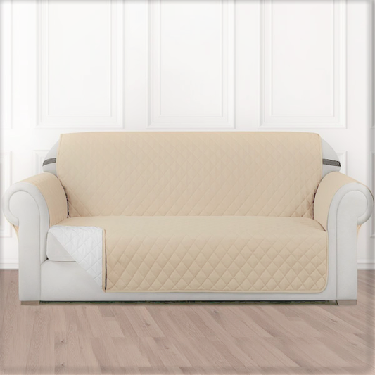 Sofa Cover Quilted Peach Yellow - 2112