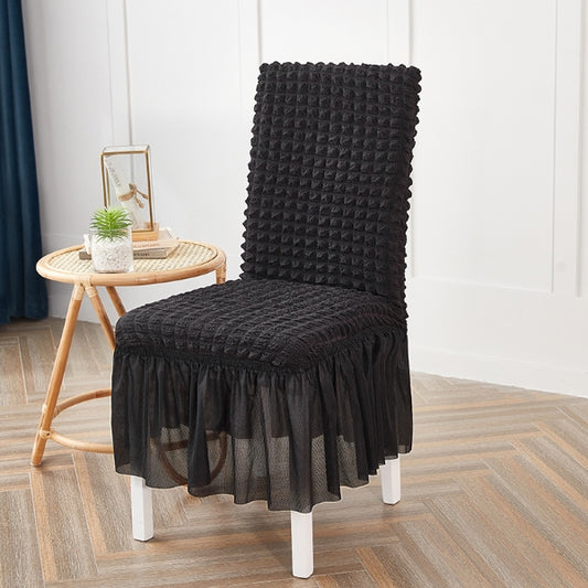 Bubble Fluffy Chair Cover - Dull Black