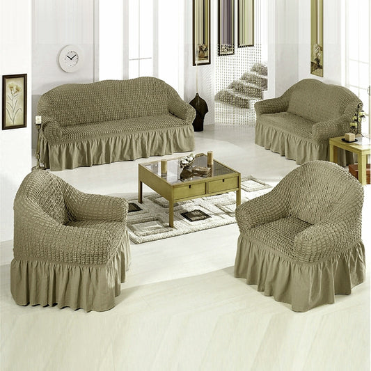 Fluffy Bubble Fabric Sofa Cover - Cedar