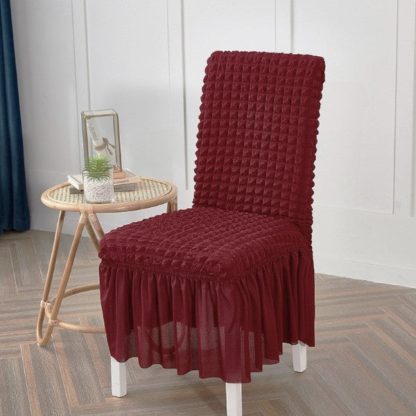 Bubble Fluffy Chair Cover - Maroon