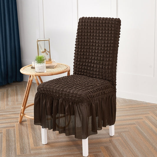 Bubble Fluffy Chair Cover - Dark Brown