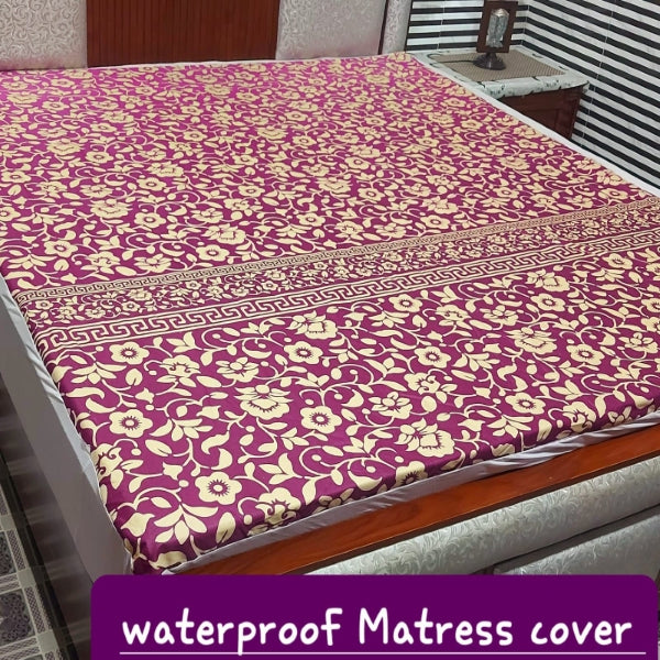 Printed Waterproof Fitted Mattress Protector D#175
