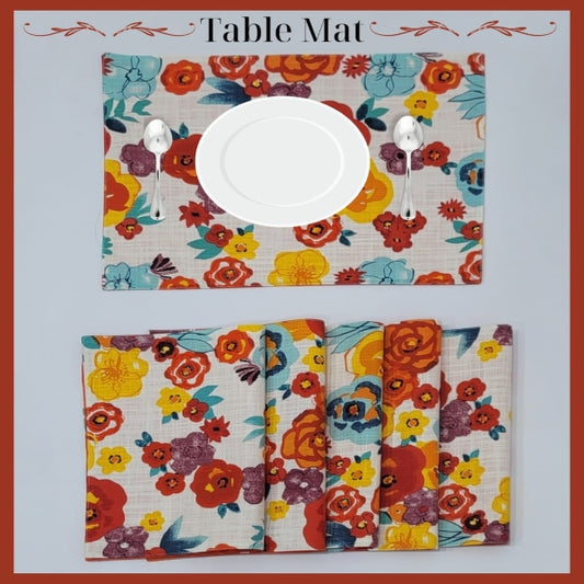 Table Coaster (6pcs Place Mat) Printed - 5151