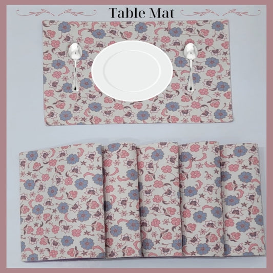Table Coaster (6pcs Place Mat) Printed - 5159