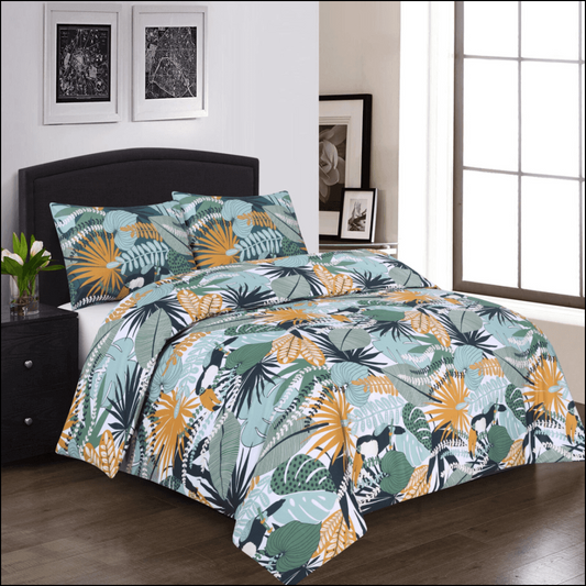 100% Cotton 6pcs Comforter Set - 8506 (Light Filling)
