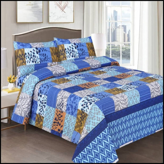 100% Cotton 6pcs Comforter Set - 8509 (Light Filling)