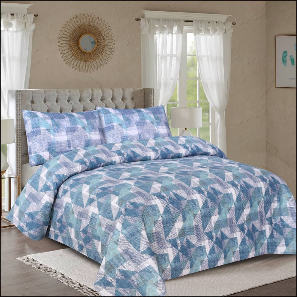 100% Cotton 6pcs Comforter Set - 8511 (Light Filling)