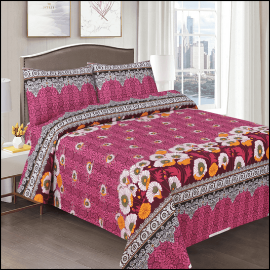 100% Cotton 6pcs Comforter Set - 8520 (Light Filling)