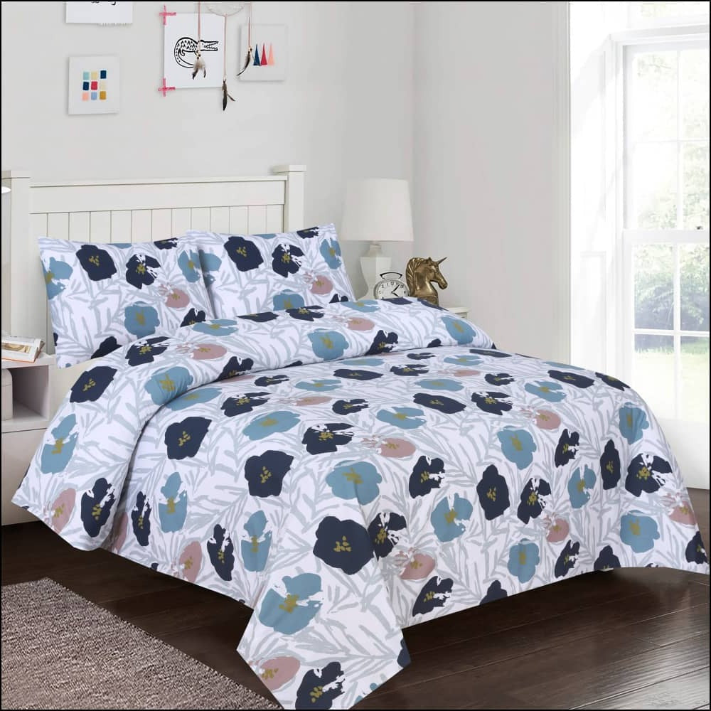 100% Cotton 6pcs Comforter Set - 8518 (Light Filling)