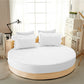 ROUND Quilted Fitted Waterproof Mattress Protector - White
