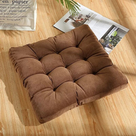 Tufted Square Floor Cushion - 1520-Brown