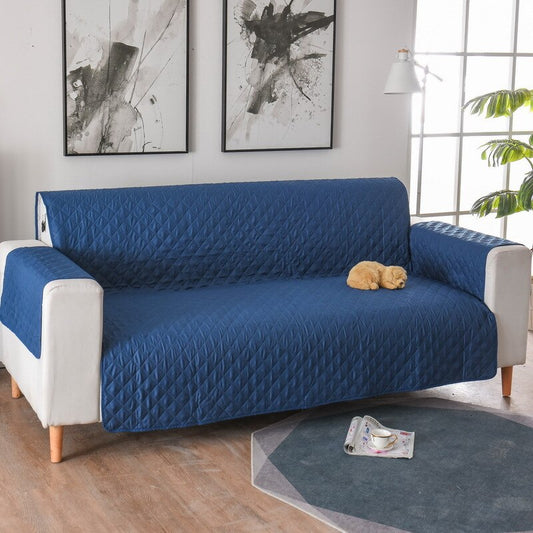 Sofa Cover Quilted Navy Blue - 2111