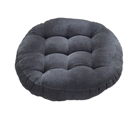Tufted Round Floor Cushion - 1418-Grey