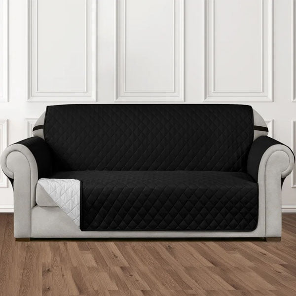 Sofa Cover Quilted Black - 2118
