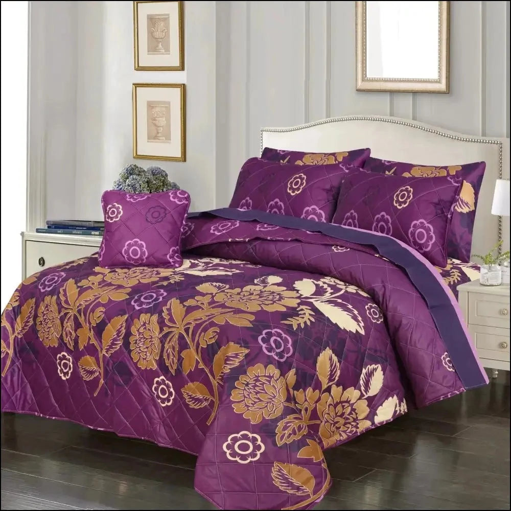 Magenta Invasion 7Pcs Comforter Set Bedding