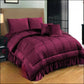 Pure Luxury Velvet Winter Set (Maroon) - 6Pcs Comforter Bedding