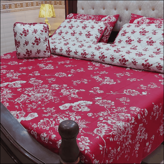 Red Marina 7Pcs Comforter Set Bedding