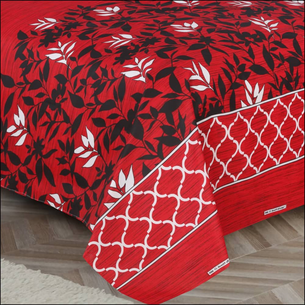 Red Sensation (King Size) - Bedsheet Set Bedding