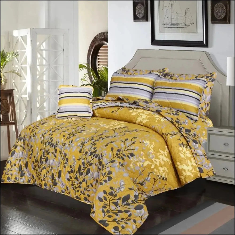 Yellow Brunch 7Pcs Comforter Set Bedding
